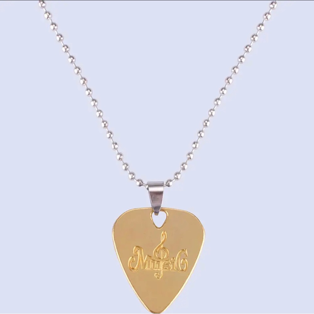 Guitar pick necklace